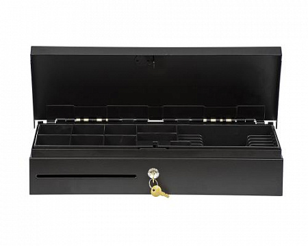 Денежный ящик АТОЛ FlipTop-B черный, 460*170*100, 24V, крышка для инкассации